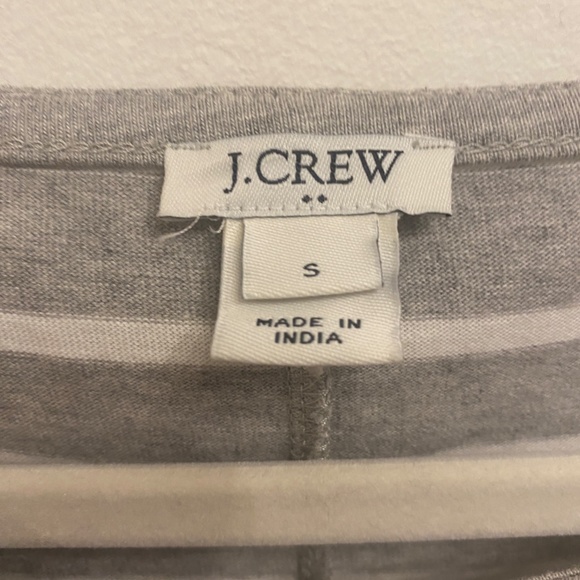 J Crew Dress, Size S, Gray and White. Cotton - Picture 4 of 4